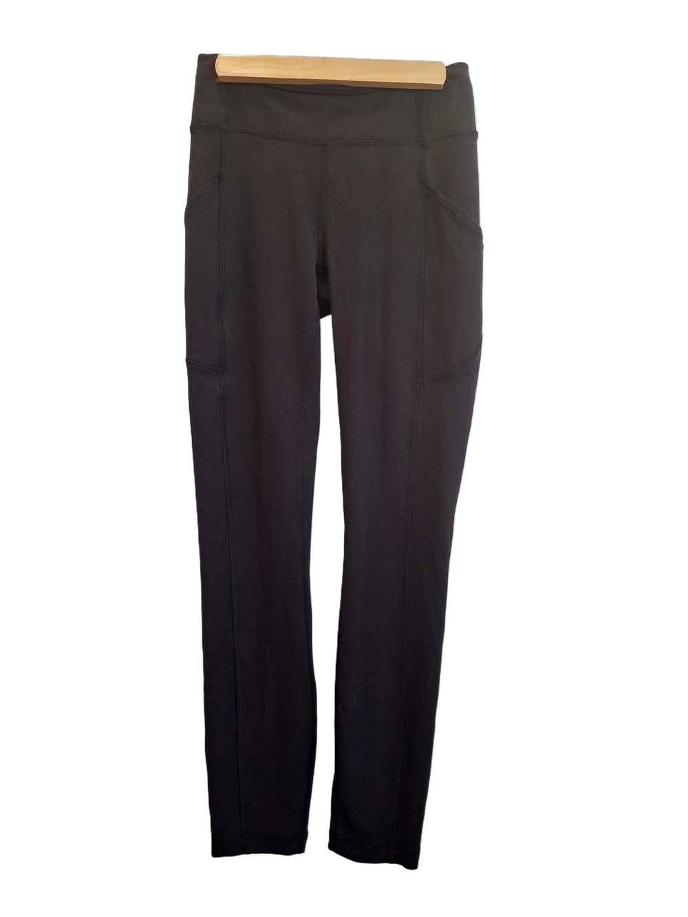 lululemon athletica Fast And Free Black High-Rise Pocket Leggings Sz 4